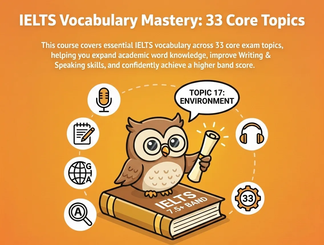 IELTS Vocabulary Mastery: 33 Core Topics